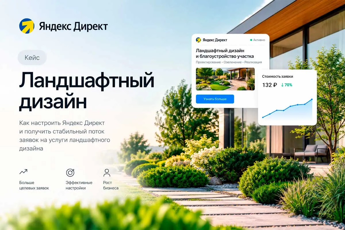 Кейс по ландшафтному дизайну в яндекс директ